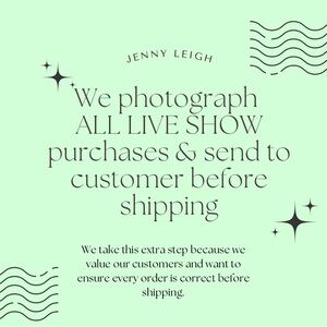 We photograph ALL ITEMS when packing & send 📸 to our customers before we ship.